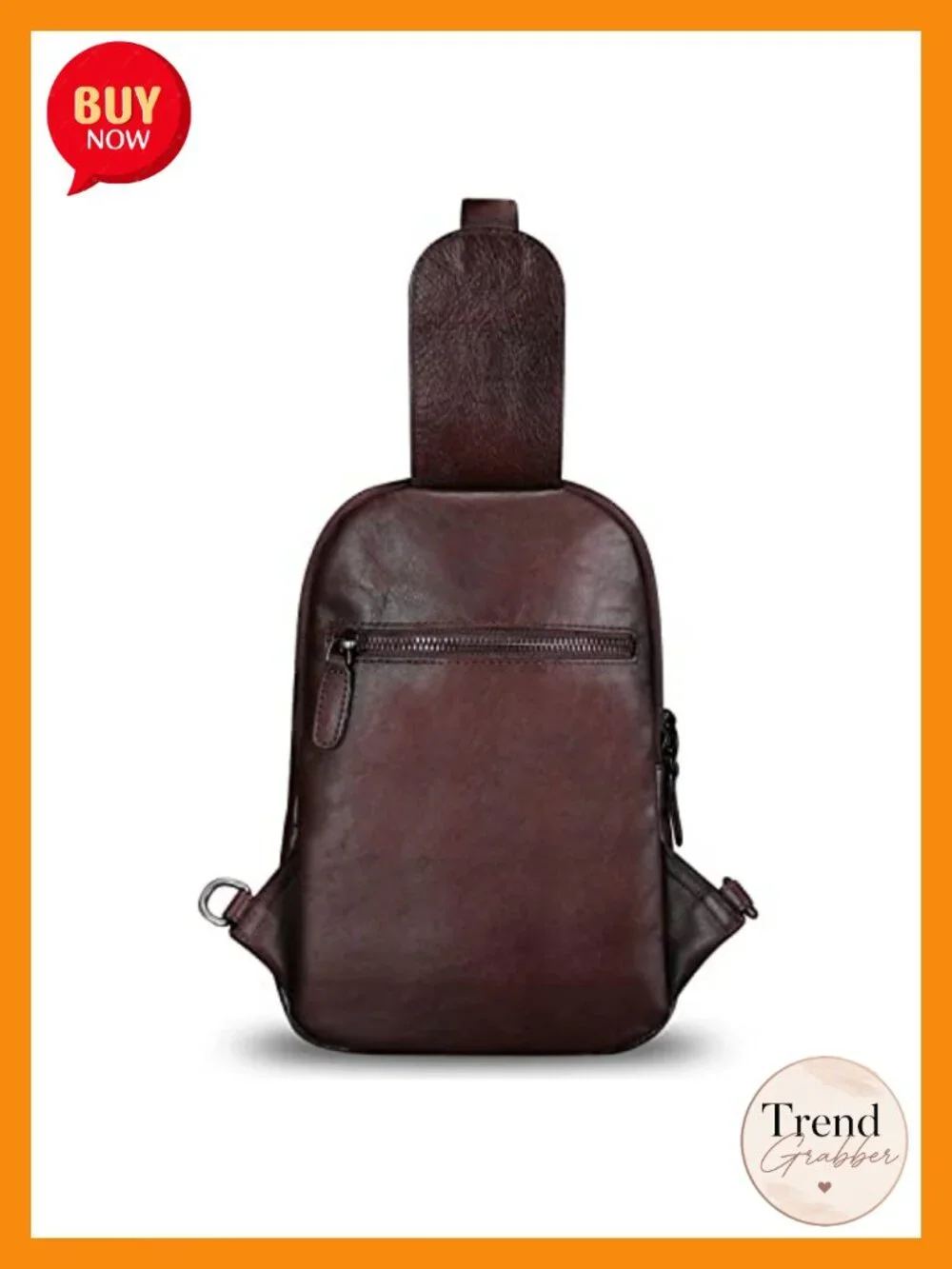 Genuine Leather Sling Bag Women Retro Chest Shoulder Crossbody Handmade Purse